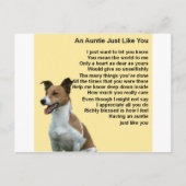 Jack Russell - Auntie Poem Briefkaart (Voorkant)