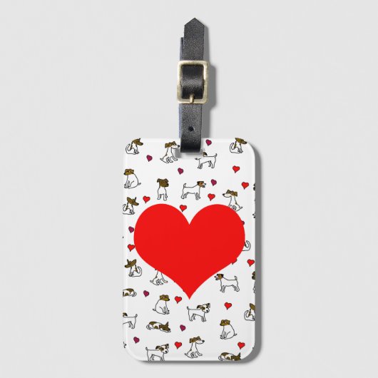 Jack Russell bagtag Bagagelabel (Voorkant (verticaal))