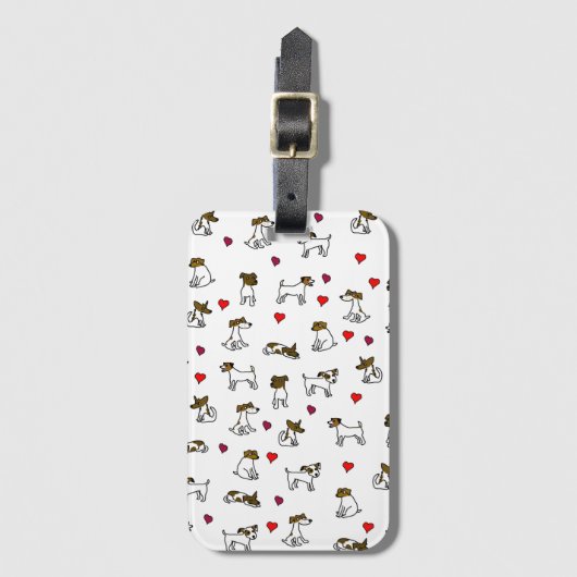 Jack Russell bagtag Bagagelabel (Voorkant (verticaal))