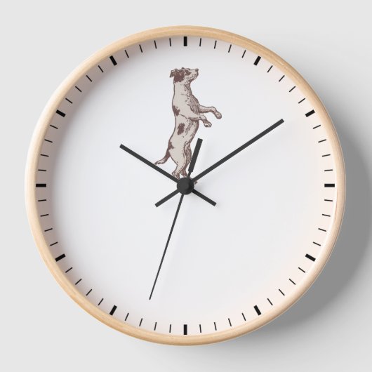 Jack Russell Balancing on Clock Hands Dog Clock (Voorkant)
