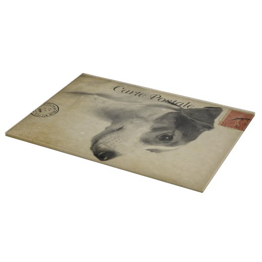 Jack Russell  Briefkaart Snijplank (Hoek)