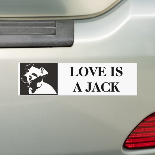 Jack Russell Bumpersticker (Op auto)