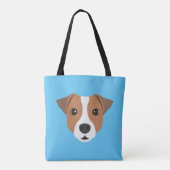 Jack Russell Canvas tas (Achterkant)