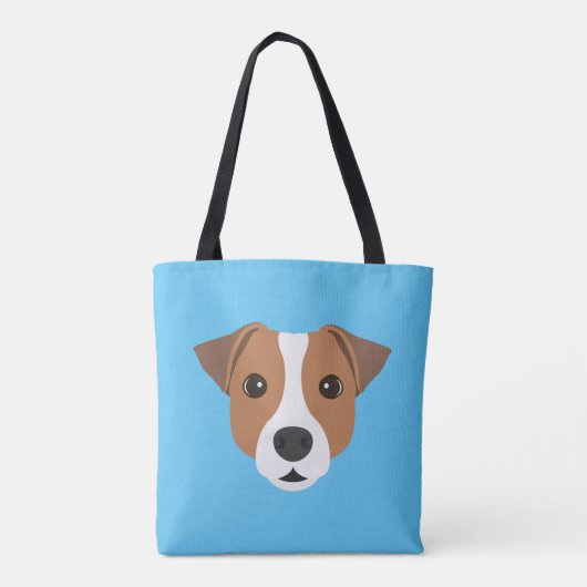 Jack Russell Canvas tas (Achterkant)