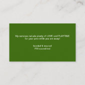 Jack Russell Cartoon Dog gaat over Grass - Pet Car Visitekaartje (Achterkant)