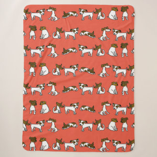 Jack Russell Cartoon Sherpa Dekbed Deken
