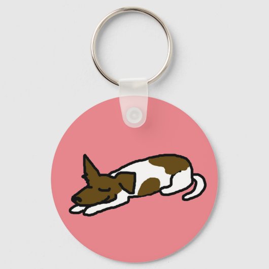Jack Russell Cartoon-sleutelhanger Sleutelhanger (Voorkant)