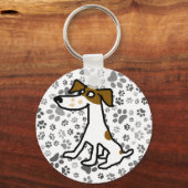 Jack Russell Cartoon-sleutelhanger Sleutelhanger (Voorkant)
