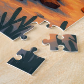 Jack Russell Christmas Camping Night Painting Legpuzzel (Zijkant)