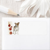 Jack Russell Christmas Retouradreslabel Etiket (Insitu)