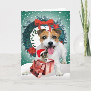 Jack Russell Christmas Times Feestdagen Kaart