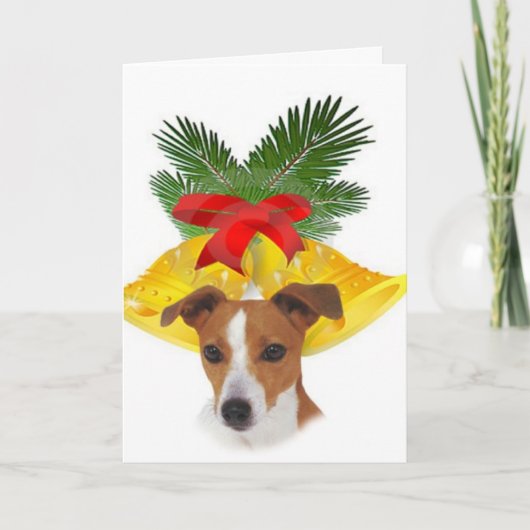 Jack Russell Christmas Times Feestdagen Kaart (Voorkant)