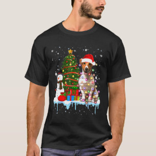 Jack Russell Costume Santa Lights Pet in sneeuwbal T-shirt