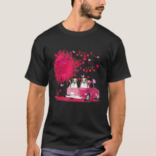 Jack Russell Couple Truck Happy Valentines Day T-shirt