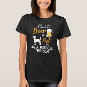 Jack Russell Dog Beer Eigenaar kerkerstavond T-shirt