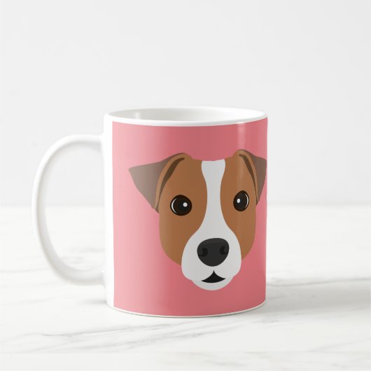 Jack Russell Dog Coffee Mok (Links)