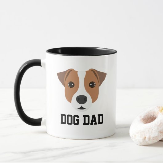 Jack Russell Dog Dad Mok (Met donut)