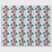 Jack Russell Dog in het sneeuwbalhuis Cadeaupapier (Vlak)