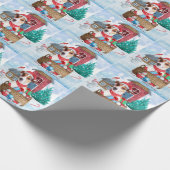 Jack Russell Dog in het sneeuwbalhuis Cadeaupapier (Hoek)