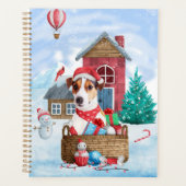 Jack Russell Dog in het sneeuwbalhuis Planner (Voorkant)