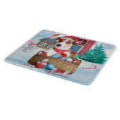 Jack Russell Dog in het sneeuwbalhuis Snijplank (Hoek)