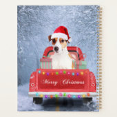 Jack Russell Dog in Snow, met Kerstmis Planner (Achterkant)