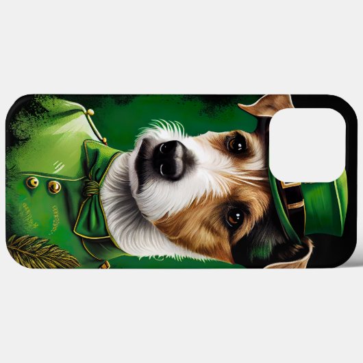 Jack Russell Dog in St. Patrick's Day Dress Case-Mate iPhone Case (Achterkant (horizontaal))