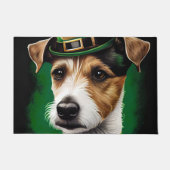 Jack Russell Dog in St. Patrick's Day Dress Deurmat (Voorkant)