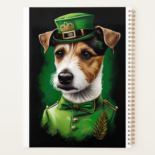 Jack Russell Dog in St. Patrick's Day Dress Planner (Achterkant)