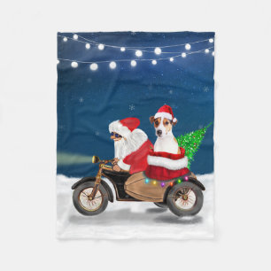 Jack Russell Dog kerstkerstman Fleece Deken
