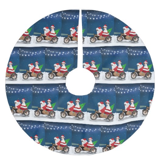 Jack Russell Dog kerstkerstman Kerstboom Rok (Voorkant)