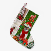 Jack Russell Dog Kerstmis Kleine Kerstsok (Voorkant (Hangend))