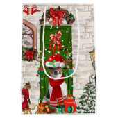 Jack Russell Dog Kerstmis Medium Cadeauzakje (Achterkant)