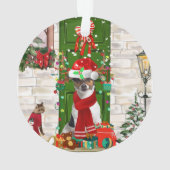 Jack Russell Dog Kerstmis Ornament (achterkant)