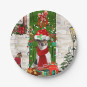 Jack Russell Dog Kerstmis Papieren Bordje