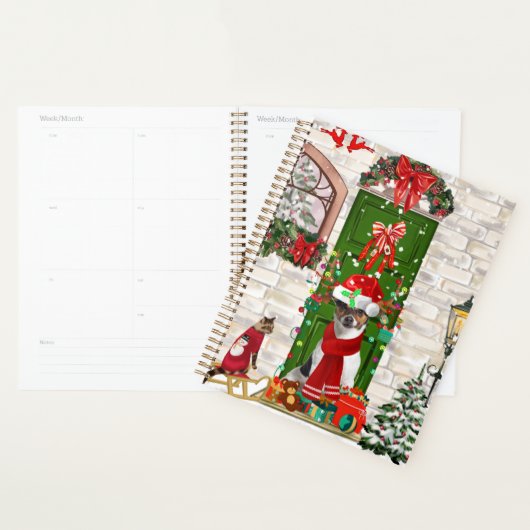 Jack Russell Dog Kerstmis Planner (Display)
