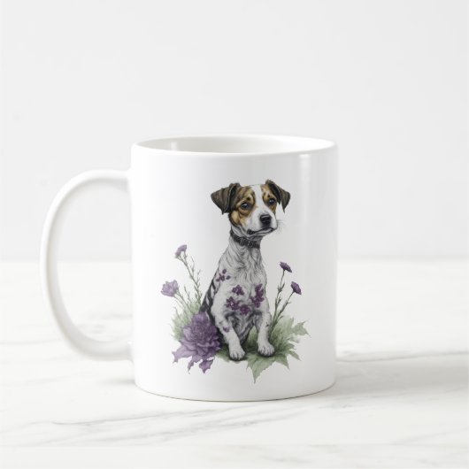 Jack Russell Dog Koffiemok (Links)