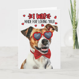 Jack Russell Dog maakte van om van je Valentijn te Feestdagen Kaart
