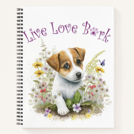 Jack Russell Dog Mom Floral Notitieboek