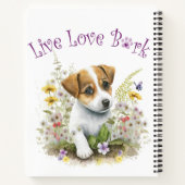 Jack Russell Dog Mom Floral Notitieboek (Achterkant)