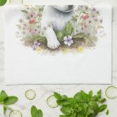Jack Russell Dog Mom Floral Theedoek (Gevouwen)