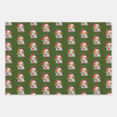 Jack Russell Dog Pattern Christmas Inpakpapier Vel (Voorkant 3)