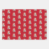 Jack Russell Dog Pattern Christmas Inpakpapier Vel (Voorkant 2)