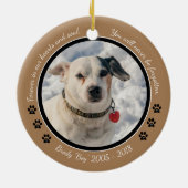 Jack Russell Dog Pet Memorial Ornaments Kerstmis Keramisch Ornament (Achterkant)