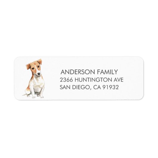 Jack Russell Dog Return Label (Voorkant)
