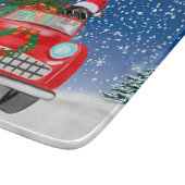 Jack Russell Dog rijdt met sneeuwkerst Snijplank (Hoek)