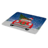 Jack Russell Dog rijdt met sneeuwkerst Snijplank (Hoek)