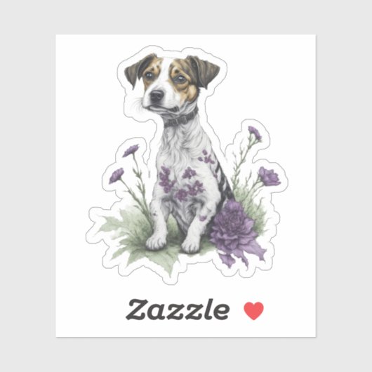 Jack Russell Dog Sticker (Vel)