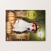 Jack Russell Dog Witch Pet Halloween Gift Idee Legpuzzel (Horizontaal)