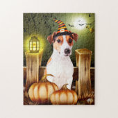 Jack Russell Dog Witch Pet Halloween Gift Idee Legpuzzel (Verticaal)